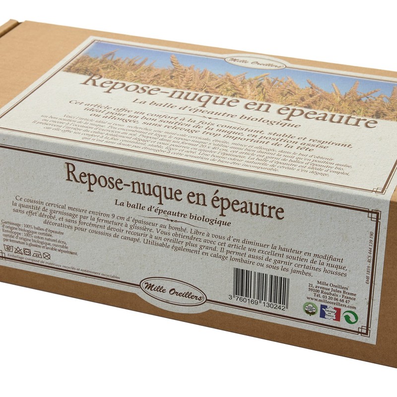 Tausend Pillow Neck Support Organic Spelt 20 x 40 cm