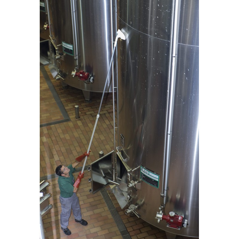 Vikan 29755 Handle,Telescopic,62"-113",AL,White