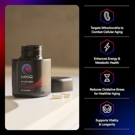 MitoQ Advanced CoQ10 Ubiquinol Suplemento Antioxidante Apoyo para Mitocondria, Salud Orgánica, Envejecimiento Saludable y Energía Celular (120 cápsulas vegetales)