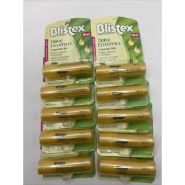 Blistex 10 Blistex Triple Essentials Lip Balm Mandarin Palmarosa&Cham