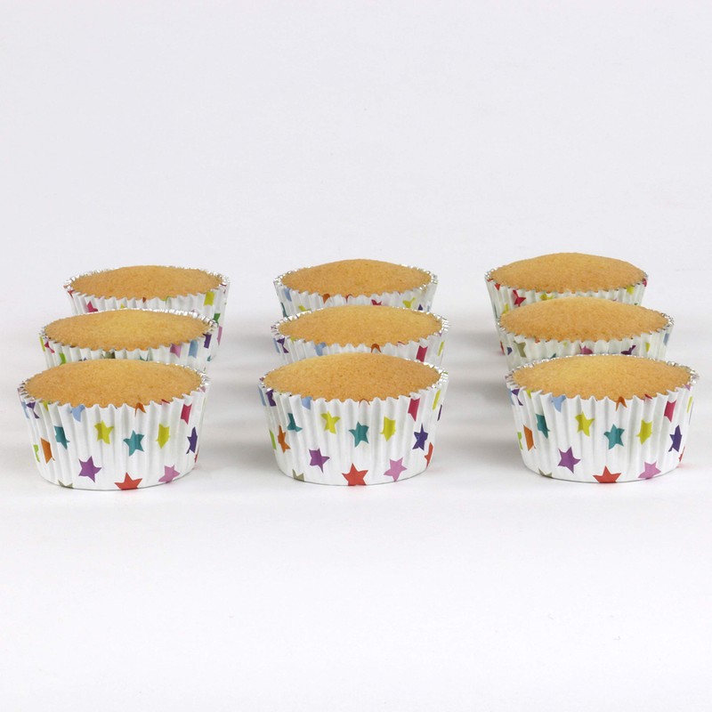 PME BC826 Stars Cupcake Cases, Foil Lined, Pk/30, Paper