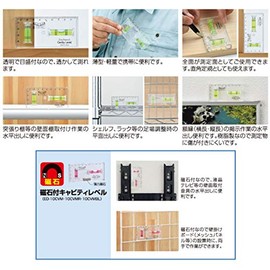 Ebisu ED-10CVMR Level, Magnetic Cavity Level, Clear/Red
