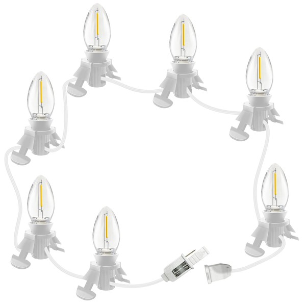 Abeja White Accessory Cord with 7 LED C7 String Light