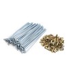 uxcell 72pcs 4mm Thread Diameter Motorcycle Wheel Spokes with Nipples