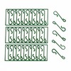 THE TWIDDLERS - 500 Pack Plastic Green Bauble Hooks Hangers