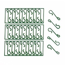 THE TWIDDLERS - 500 Pack Plastic Green Bauble Hooks Hangers for Christmas Tree Ornaments and Xmas Party Hanging Decorations - 4cm