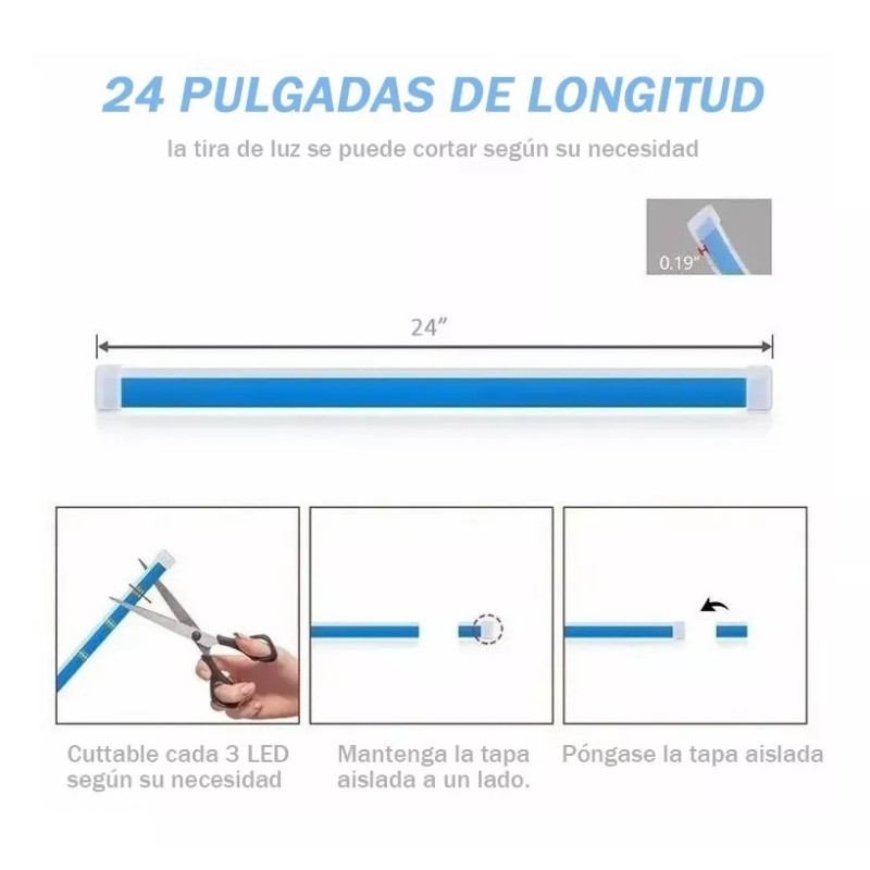 PUNKZZ Tira Luz Drl Direccional Secuencial Fluyendo Rgb Auto 60cm