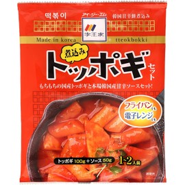 Lee Royal Family Korean Stewed Toppogi (Tteokbokki) Set, 5.3 oz (150 g) × 4 Packs – Spicy Rice Cake Meal Kit, Korean Food Made in Korea