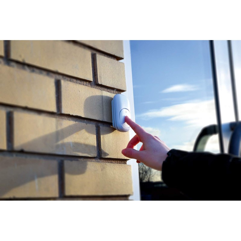 Mercury Single Receiver Wireless Plug-in Doorbell with LED Alert &