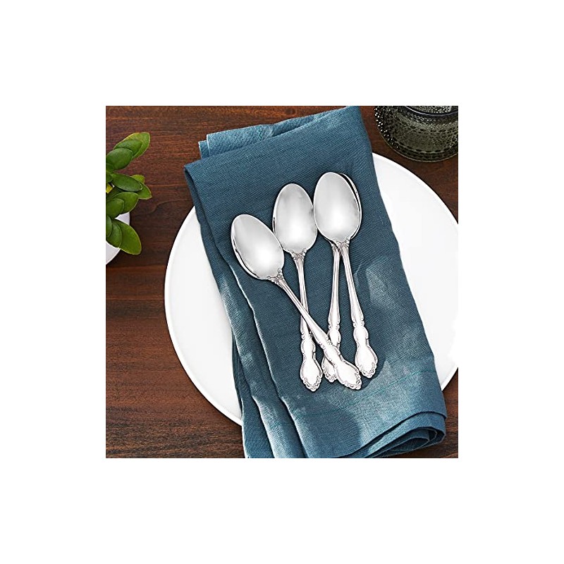 Oneida Dover Fine Flatware Teaspoons, Set of 4 , 18/10