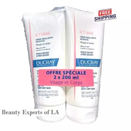2 PACK Ducray Ictyane Emollient Nutritive Cream 200ml 6.7oz Exp 04/2027