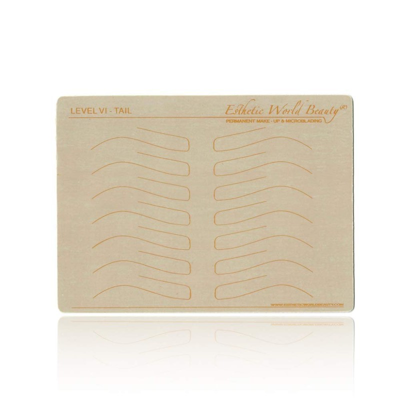 Microblading No Ink Practice Skin | 6 Level Template