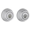 Kwikset Gatelatch Deadbolt Lock, Satin Chrome Round Keyed on Exterior