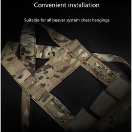 AZB Tactical Micro Front Panel for D3CRM MK4 Vest Chest Rig, Tactical Phone EUD Bridge MOLLE Panel, Chest Rig Expansion, Green Camouflage