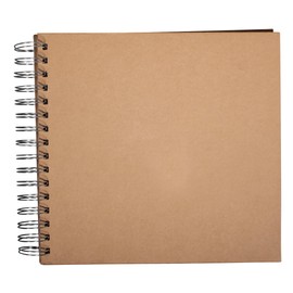 Rayher Spiralalbum A6 Querformat, FSC Mix Credit, 15 Blatt 250 g/m², Einband in Kraft, extra große Spiralbindung, für kreative und persönliche Geschenkideen, 22.5 x 21.5 cm, 73201521