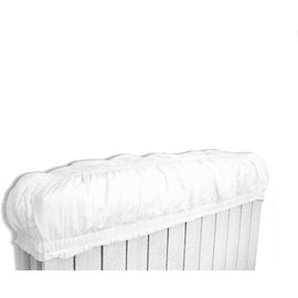 l&j Radiator Cover Elastic Adjustable Modern White Washable Fabric with Valve Hose Cover for Radiator Dust Catcher Universal Extendable (XL3)