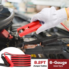 CYECTTR Car Emergency Kit,Auto Vehicle Truck Safety Emergency Road Side Assistance Kits with Jumper Cables,Safety Hammer,Pink