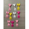 K&H Mini Palillos Diseño Animales Niños 10 Pz Tenedores Minnie