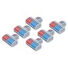 6PCS 2 in 8 Out Terminal Blocks 8 Way Butt
