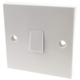 kenable Electrical UK Domestic Household Light 1 Way Single Light Switch White [Single Switch 1 Way]