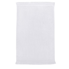 TowelSoft Premium Fringed Velour Spirit & Sport Towel 11" x35-White