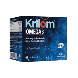 Krilom Omega 3 100 Kapsül AROMASIZ Renkli