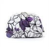Round Pouch (Small), Anemoneclematis, Botanical Pattern, Flower Pattern, Cosmetic Pouch,