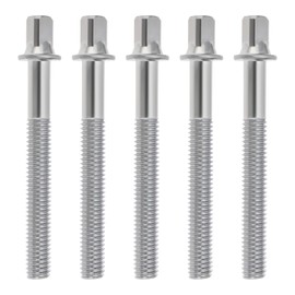 Create idea Pack of 5 Drum Tension Rods M6 x 50 mm Drum Tension Rods Rim Tension Rods Bass Drum Replacement Tension Screws Compatible with Yamaha Drums and More Silver