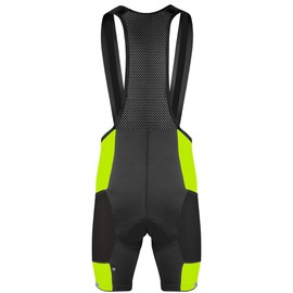 AERO|TECH|DESIGNS | Men's Gel Touring Padded Cycling Bib-Shorts | Tall Inseam | X-Large | Safety Yellow