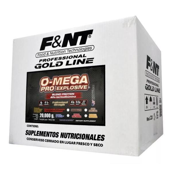 F&NT FOOD & NUTRITION TECHNOLOGIES PROFESSIONAL GOLD LINE Omega Pro Explosive 20,000 Gr Blend Protein Whey Protein Fnt