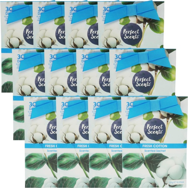 Perfect Scents Fresh Cotton Scented Sachets, 20g, Pack of 48