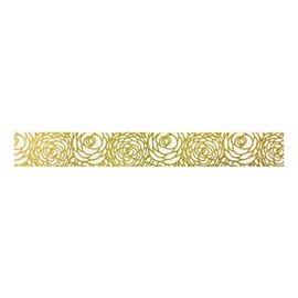 Wrapables Colorful Washi Masking Tape, Metallic Gold Peonies