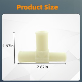 Narcilors 2 Pcs 8724820380 Heater Water White Plastic Coolant Hose T Pipe Replacement for Toyota RAV4 2006 2007 2008 2009