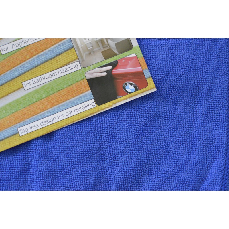 Quality Microfiber MFCB50 Cleaning Cloth, Blue, 50 Piece