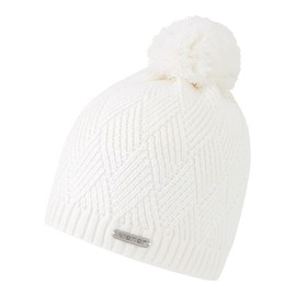 Ziener Women's Ixia Hat/Warm, Knitted, Fleece Lining, White, Standard Size
