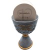 Holy Land Market Stone Communion Cup/Chalice and Hosts with 150