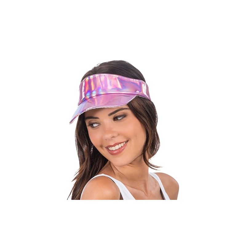 Chaks - Holographic Visor Cap, Shiny Peaked Cap, 80s Baseball