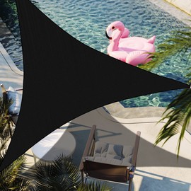 SHADESPEARE 11' x 12' x 16.3' Black Right Triangle Sun Shade Sail SSPRT24 Canopy Durable Fabric UV Block Awning, We Make Custom Orders