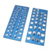 Nut and Bolt Thread Checker, 38 Holes Blue Imperial Metric