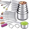 Measuring Cups and Spoons Set of 20, 7 Stainless Steel