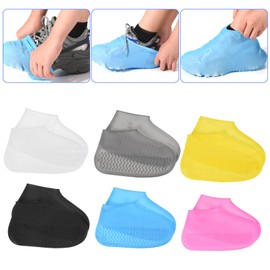 M METERXITY Waterproof Shoe Cover - Reusable Anti-Slip Foldable Galoshes Shoes Protectors, Apply to Outdoor Sports (L, Yellow)