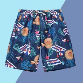 Men's Beachwear Board Shorts Rash Guard Swim Bottoms Beach Shorts TK25 3XL/Geometric 5ea