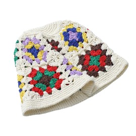 Brook + Bay Crochet Bucket Hat - Crochet Hats for Women - Knit Hat - Knitted Summer Yarn Hats for Women Men Unisex - 100% Cotton