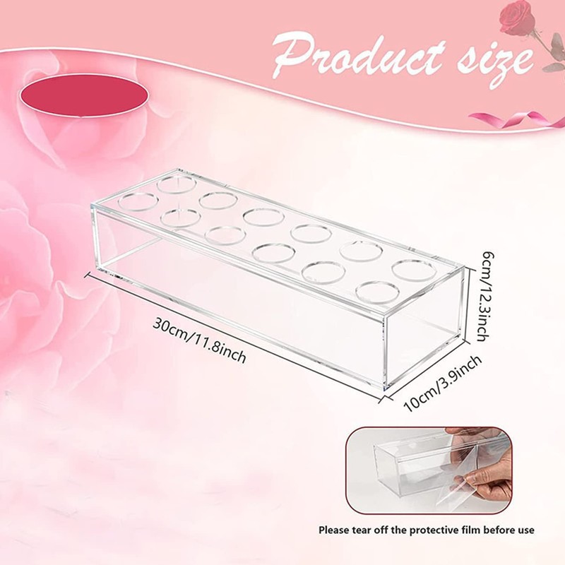 Modern Flower Container, Rectangular Acrylic Flower Vase, Acrylic Flower Box,