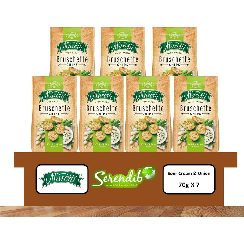 Maretti Bruschette Sour Cream & Onion Oven Baked Bread Snack