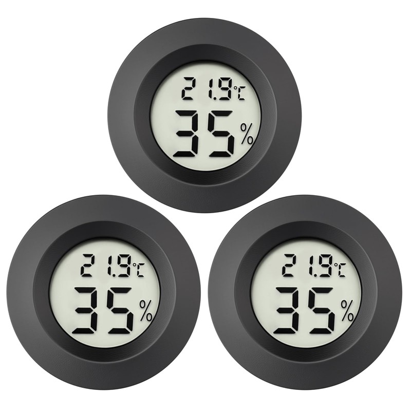 3Pcs Digital Humidity and Temperature Meter Mini Hygrometer Thermometer for