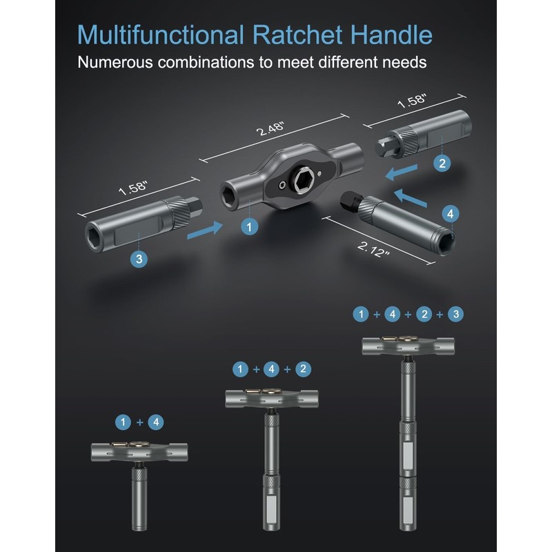 24 in 1 Magnetic Screwdriver Set, DIY Ratchet Screwdriver Set,