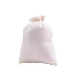 KONMAY Set of 10, 30 x 40 cm, cream jute bags, gift bags with drawstring, small jute bags, linen bags, hessian gift bag with drawstring for lavender flowers, jewellery