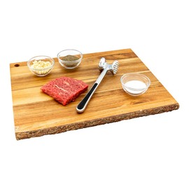 Restaurantware Met Lux Meat Tenderizer 1 Double-Sided Meat Mallet - Textured Surfaces Ergonomic Handle Aluminum Meat Pounder Corrosion-Resistant For Tenderizing Steak Or Poultry