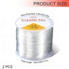 2 Roll 0.8mm Crystal String Stretch Line, Elastic Bracelet String,